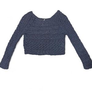 Free People Grey Knit Sweater